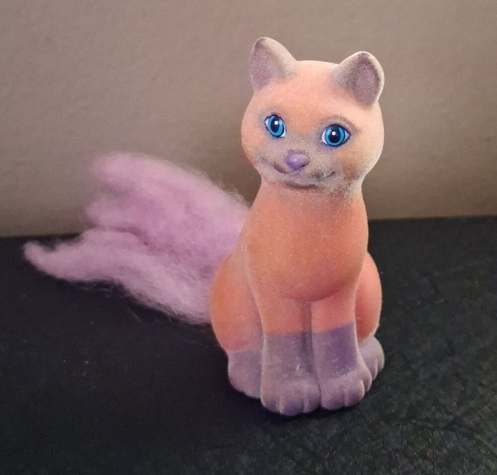 Vintage Hasbro My Little Kitty Lil Critters Dreamy Siamese Mom Cat Figure